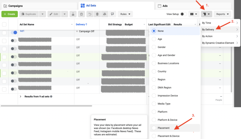 placement performance ad manager